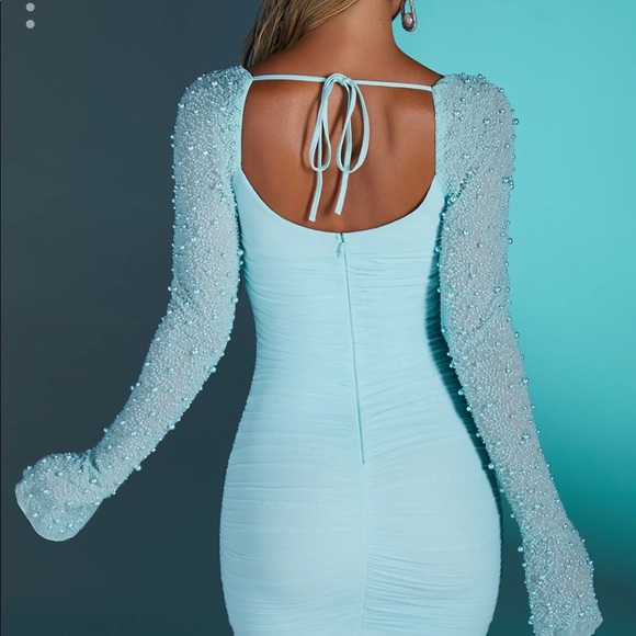 SOLD - NWOT GUIANA Embellished Long Sleeve Mini Dress - Picture 2 of 3